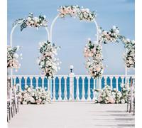 WISFOR Set de 3 arches de mariage en métal, bricolage décoratif jardin fond cadre d'arche fleurs mariage arche pour la décoration de mariage Outdoor Indoor