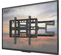 WISFOR Support TV mural pivotant extensible pour téléviseurs 40-85 pouces jusqu'à 100kg VESA 600x400mm, support TV prémonté, extra stable