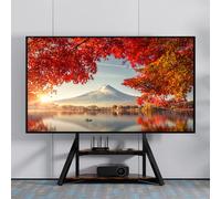WISFOR Support TV Réglable en hauteur, Socle TV Support TV universel avec étagères AV pour 65"-100", VESA 800x600mm, jusqu'à max 100kg