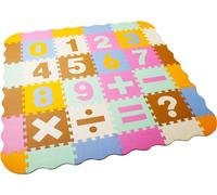 WISFOR Tapis puzzle bébé, tapis de jeu pour enfant Tapis mousse de protection avec clôture, 142x142cm