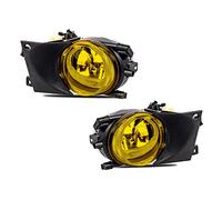 WISGOL Feux anti-brouillard pour Lentille jaune fumée BMW 5 Series (E39) 09/2000-06/2004 for standard bumper Phares antibrouillard H8 12V 35W Un couple E9 R:63176900222 6900222 L:63176900221 6900221