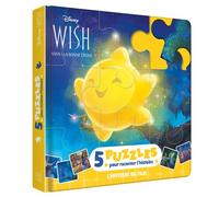 WISH, ASHA ET LA BONNE ÉTOILE - Mon Petit Livre Puzzle - 5 puzzles 9 pièces - Disney - Collectif - Hachette Disney - cartonné - Album jeunesse