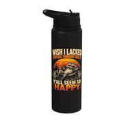 Wish I Lacked Critical Thinking Skills Funny Raton laveur Stainless Steel Insulated Water Bottle