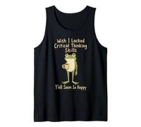 Wish I Lacked Critical Thinking Skills Grenouille Café Meme Débardeur