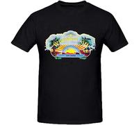 Wishbone Ash Live Dates Men's Soft Short-Sleeve Round Neck T-Shirt Black XL Unisex 100% Cotton Short-Sleeve T-Shirts Black XL
