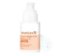 WishCare Sérum super lumineux à la vitamine C C16 pour peaux grasses, sèches et mixtes -10 % de vitamine C, 4 % de niacinamide, 1 % d'acide kojique, 0,5 % d'acide férulique, réglisse et sérum 4-n-BR