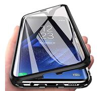 Wishcover Coque Magnétique pour OnePlus 7T,Coque Adsorption Magnétique Avant et Arrière Verre Trempé Transparent Couverture Plein écran Couverture à Rabat Design en Une Pièce pour OnePlus 7T