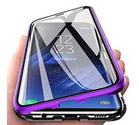 Wishcover store Coque Magnétique pour Sony Xperia 10 Iv,Coque Adsorption Magnétique Avant et Arrière Verre Trempé Transparent Couverture Plein écran Couverture à Rabat Design en Une Pièce