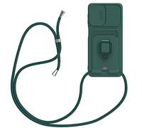 Wishcover store Cordon de Coque Souple Silicone Compatible avec Oppo A74/F19, avec Carte Fente et Cache pour Caméra Coulissante, TPU Bumper Cover Case,Collier pour Étui Colliers de cellulaire.