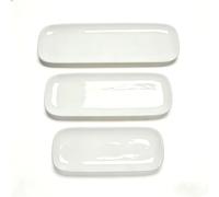 WishDeco Ceramic Serving Platters Set of 3, White Rectangular Plates 40/35/30 cm, Large Serving Trays 16/14/12 inch, Porcelain Serving Dishes, Party Platters for Dessert, Buffet, Snack, Steak, Fruit