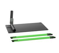 WishDirect Support de bâton d'alignement de golf avec 2 bâtons indicateurs de direction pliables, angle réglable, aide pour viser et faire du swing