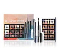 WishesMar Coffret Maquillage avec Palette de Fards à Paupières Crayon Eyeliner Crayon à Sourcils et Mascara - Ensemble de Maquillage Tout-en-un Set de Cosmétique Complet pour Yeux
