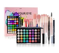 WishesMar Coffret Maquillage avec Palette de Fards à Paupières Crayon Eyeliner Crayon à Sourcils et Mascara - Ensemble de Maquillage Tout-en-un Set de Cosmétique Complet pour Yeux