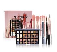 WishesMar Coffret Maquillage avec Palette de Fards à Paupières Crayon Eyeliner Crayon à Sourcils et Mascara - Ensemble de Maquillage Tout-en-un Set de Cosmétique Complet pour Yeux
