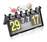 WishesMar Tableau de Bord à 4 Chiffres Sportif Portable Flip Tableau de Score Scoreboard pour Compétition Sportive Tennis de Table Volley-ball Tennis Football Boxe #A