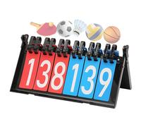 WishesMar Tableau de Bord à 6 Chiffres Sportif Portable Flip Tableau de Score Scoreboard pour Compétition Sportive Tennis de Table Volley-ball Basket-ball Tennis Football Boxe