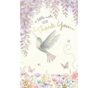 Wishing Well Studios Carte de remerciement avec colibri 12 x 20 cm