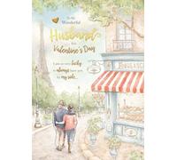 Wishing Well Studios Carte de Saint-Valentin faite à la main avec effet 3D Inscription To My Handsome Husband 17,8 x 27,9 cm