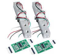 Wishiot Lot de 2 capteurs de poids numériques de 5 kg de haute précision pour Arduino DIY électronique portable de cuisine (2 ensembles 5 kg + HX711)