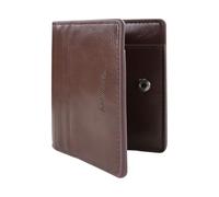 WishLotus Portefeuille fin pour homme, porte-cartes de crédit à deux volets en cuir synthétique avec compartiment intégré, poche avant, portefeuille pour homme pour ranger 6 cartes et espèces, café