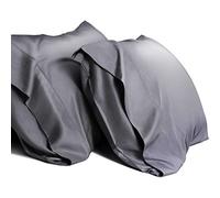 WishSmile Lot de 2 taies d'oreiller rafraîchissantes pour Grand lit en Rayonne Douce et Soyeuse dérivée du Tissu de Bambou, évacuation de l'humidité, pour Les dormeurs Chauds, respectueux des Cheveux