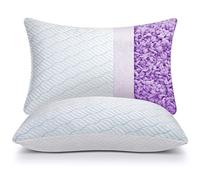 WISHSMILE ZASTION Lot de 2 oreillers rafraîchissants en Mousse à mémoire de Forme déchiquetée pour Dormir Frais et Froid, avec Fermeture éclair, fermeté réglable pour Les Personnes Dormant Chaud, sur