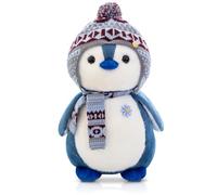 Wishstar Peluche Pingouin 20cm - Cadeau pour Enfants, Jouet pour Garçons et Filles, Compagnon à Câliner (Bleu)