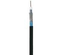WISI MK 99S 0102 Câble coaxial 100 dB, 6,5 mm, longueur 100 m, polyéthylène noir, sur enrouleur en plastique