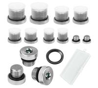 WISIRENT 10 Pièces 05/10 08/13 15/21 20/27 12/17 Pouces Bouchon d'étanchéité en Acier au Carbone, bouchon Obturateur Plomberie avec Bouchon de Tuyau d'Eau Hexagonal Intérieur pour Les Tuyaux