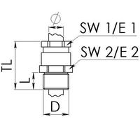 Wiska 10060148 résistant aux chocs, avec joint PG36 Polyamide gris clair (RAL 7035) 10 pc(s)
