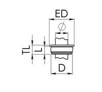 Wiska EMT 32 Introduction de câble Ø max. des bornes 25 mm Epaisseur de plaque (maxi) 9.5 mm plastique gris clair 100 pc(s)