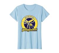 Wiskayok Yellowjackets Équipe de Football T-Shirt, Femme, Bleu Céleste, S