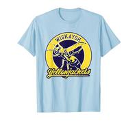 Wiskayok Yellowjackets Équipe de Football T-Shirt, Homme, Bleu Céleste, XL