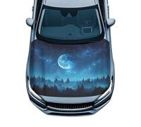 Wismoutput Housse de capot de voiture au clair de lune - Décoration douce - Convient à la plupart des voitures, berlines, camions, camionnettes, voitures de sport, accessoires de voiture