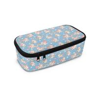 Wismoutput Trousse à crayons de grande capacité pour enfants - Organiseur de voyage pour école primaire pour filles et garçons, Rainbow Pony Bleu, Trousse à crayons