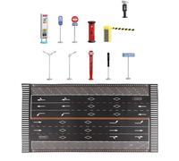 wisoolkic 1:64 Parking Tapis Modèle de Voiture moulé sous Pression Garage Miniature Modèles de Voitures Afficher Style C, Noir, StyleB