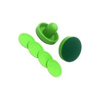 wisoolkic 1 Ensemble de Mini-poussoirs et palets de Hockey sur air, 2 Petites Raquettes Hockey, 2 poussoirs Bleu foncé, Les promoteurs Verts, 96 mm