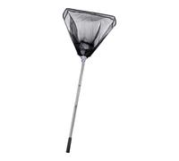 wisoolkic Accessoires Polyvalents pour épuisette de pêche avec Manche télescopique, Filet Flottant rétractable et Durable, épuisette légère et Pliable en Acier Inoxydable, Noir, 1.8 m