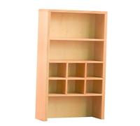 wisoolkic Bibliothèque Miniature pour Maison de poupée, décorations pour Maison de poupée, Meuble en Bois, scène Salon Rustique, Ensemble Meubles Miniatures, échelle 1/12, scène pour