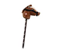 wisoolkic Cheval à Bascule interactif en Peluche, Jouet Amusant à chevaucher pour développer l'équilibre des Enfants, l'intérieur comme l'extérieur. , Marron foncé , 70 x 20 cm