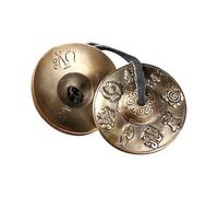 wisoolkic Clochettes de méditation tibétaines Tingsha, cymbales durables produisant un son relaxant, accessoire pour les cours de yoga, 6,5 cm, instrument de percussion