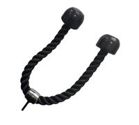 wisoolkic Corde à triceps résistante avec fixation par câble pour musculation, bodybuilding et gym (corde à une tête), Noir, double extrémité