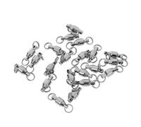 wisoolkic Émerillon à roulement à Billes pour la pêche avec Anneau brisé. Assure Une Connexion sécurisée en Toutes circonstances, Argent, 4#