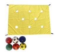 wisoolkic Ensemble de Jeu Cave Team - Oxford Waterproof Cooperative School Sports, 6 balles en Mousse, pour équipe améliorée pour Adultes (78 x 57 Pouces), Jaune