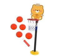 wisoolkic Ensemble de Panier de Basket pour Enfants, Filet Basket Portable pour garçons, Cadeaux d'entraînement, Jaune, 26x22x130cm