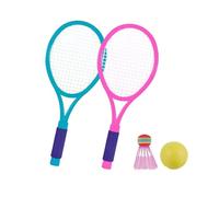 wisoolkic Faites Plaisir pour aux Enfants Pendant des Heures avec des Raquettes et Sets de Badminton en Plein air ! Amusez-Vous en Famille ! Raquettes de Tennis pour Enfants, Sets Badminton, Jardin,