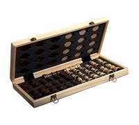 wisoolkic Jeu de Dames et d'échecs Pliable, pour Les Adolescents. Favorise Le Jeu Amusant et compétitif Entre Amis et en Famille. Plateau de Poche Portable en Bois, éducatif.