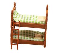 wisoolkic Lit superposé Miniature réaliste, Magnifique Meuble de Maison de poupée, décoration Chambre, pour Les Enfants, complément Parfait à la décoration la Maison poupée. Ce