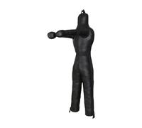 wisoolkic Mannequin de Boxe et de Lutte pour Adultes, Outil d'entraînement Polyvalent, Sac Frappe MMA, Housse Sac Frappe Non remplie, Pratique du Taekwondo et du karaté pour Hommes, Noir, 160 cm