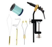 wisoolkic Outils de Montage de Mouches Portables, Outil de Finition et de nouage, Accessoires de Montage de Mouches, Fil Rose Clair, Bleu